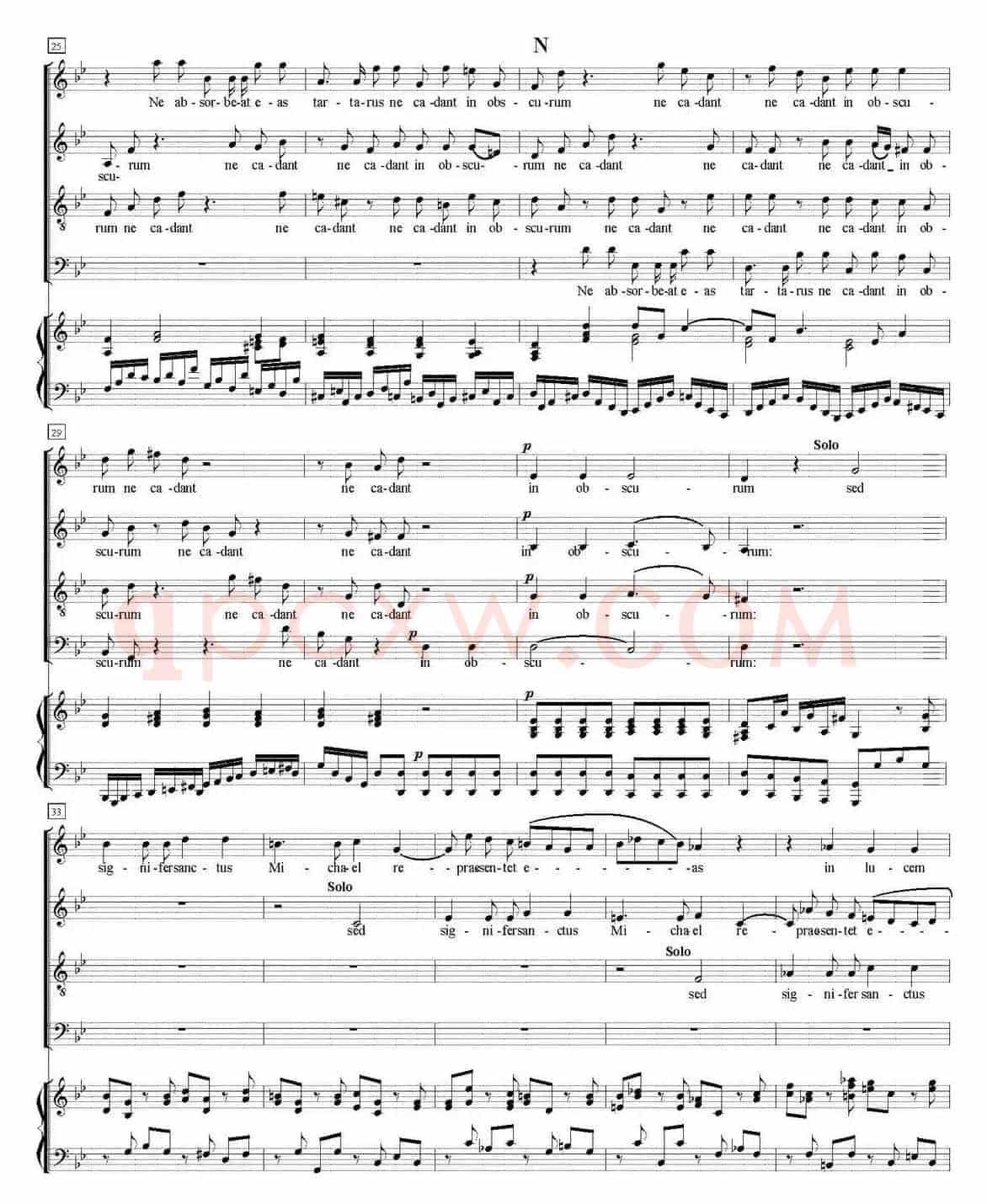 N°8 Domine Jesu（萨克斯四重奏+钢琴伴奏）