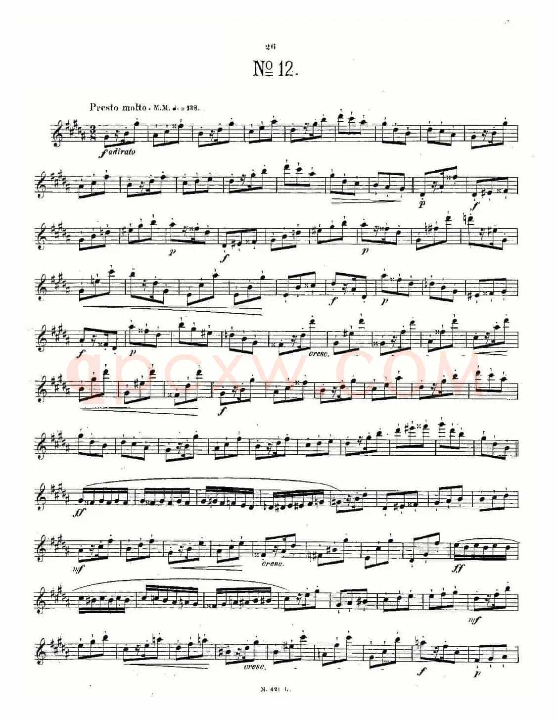 24首长笛练习曲 Op.15 之11—15