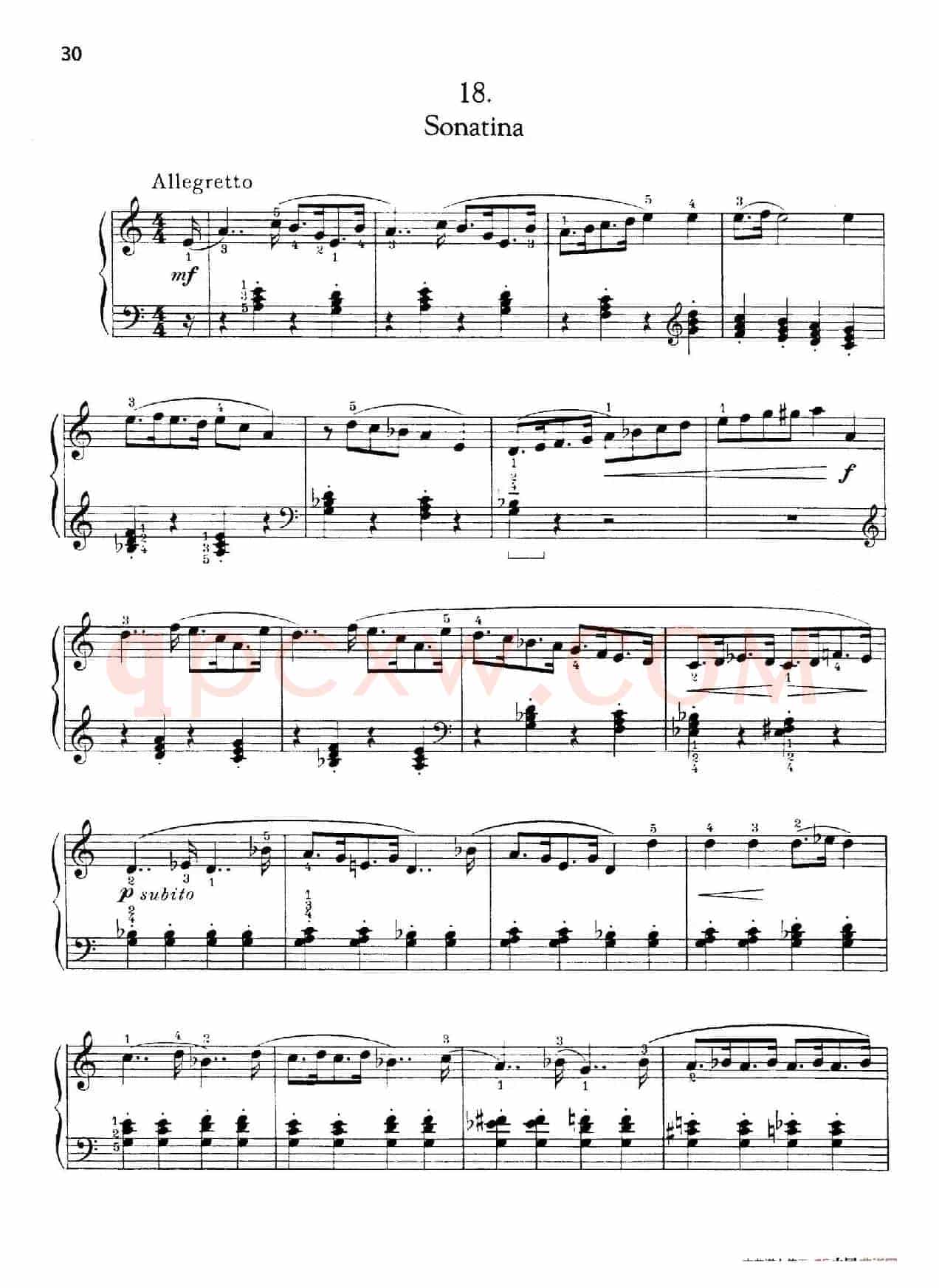 Thirty Pieces For Children Op.27(30首儿童钢琴曲 16—20)