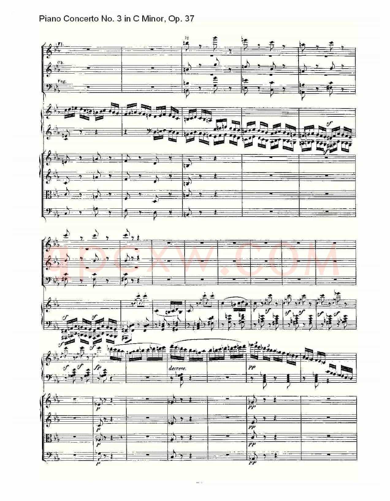 C小调钢琴第三协奏曲 Op.37 第三乐章