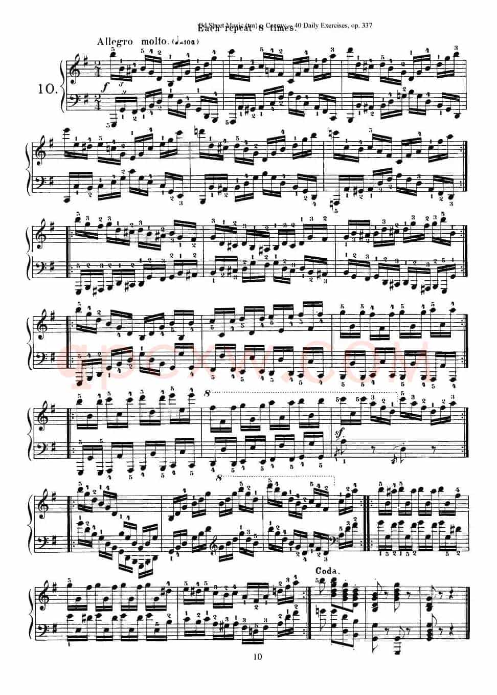 Czerny - 40 Daily Exerci Op.337（6—10）（40首日常训练曲）