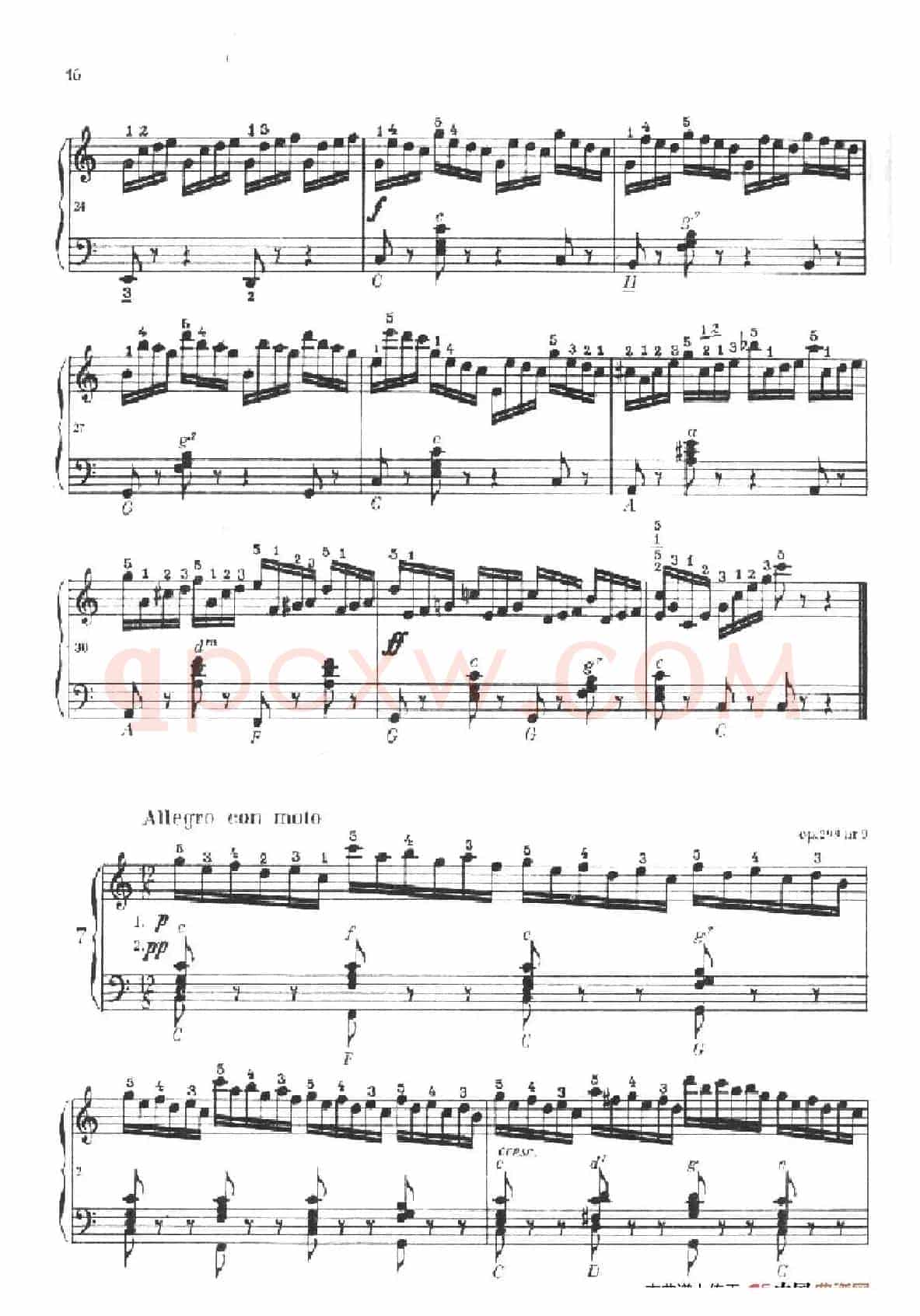 《车尔尼手风琴练习曲集》第Ⅱ册（第5——8首）