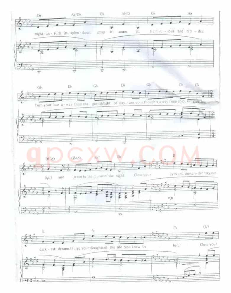 韦伯音乐剧《剧院魅影》主题歌曲