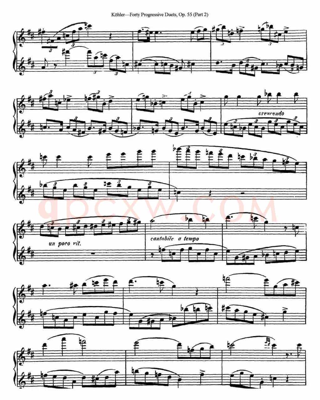 柯勒40首长笛提高练习曲OP.55（二重奏）（NO.13）