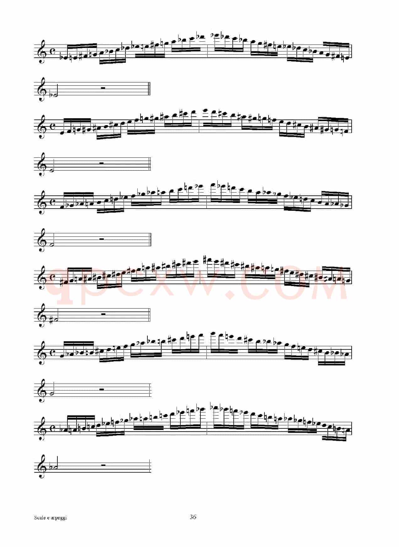 实用的萨克斯音阶练习曲集（P31——46）
