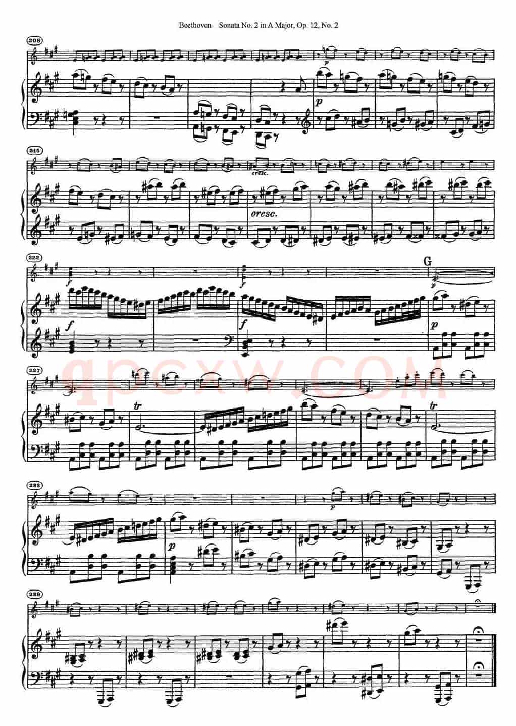 Violin Sonata No.2 in A Major Op.12 No.2（小提琴+钢琴伴奏）