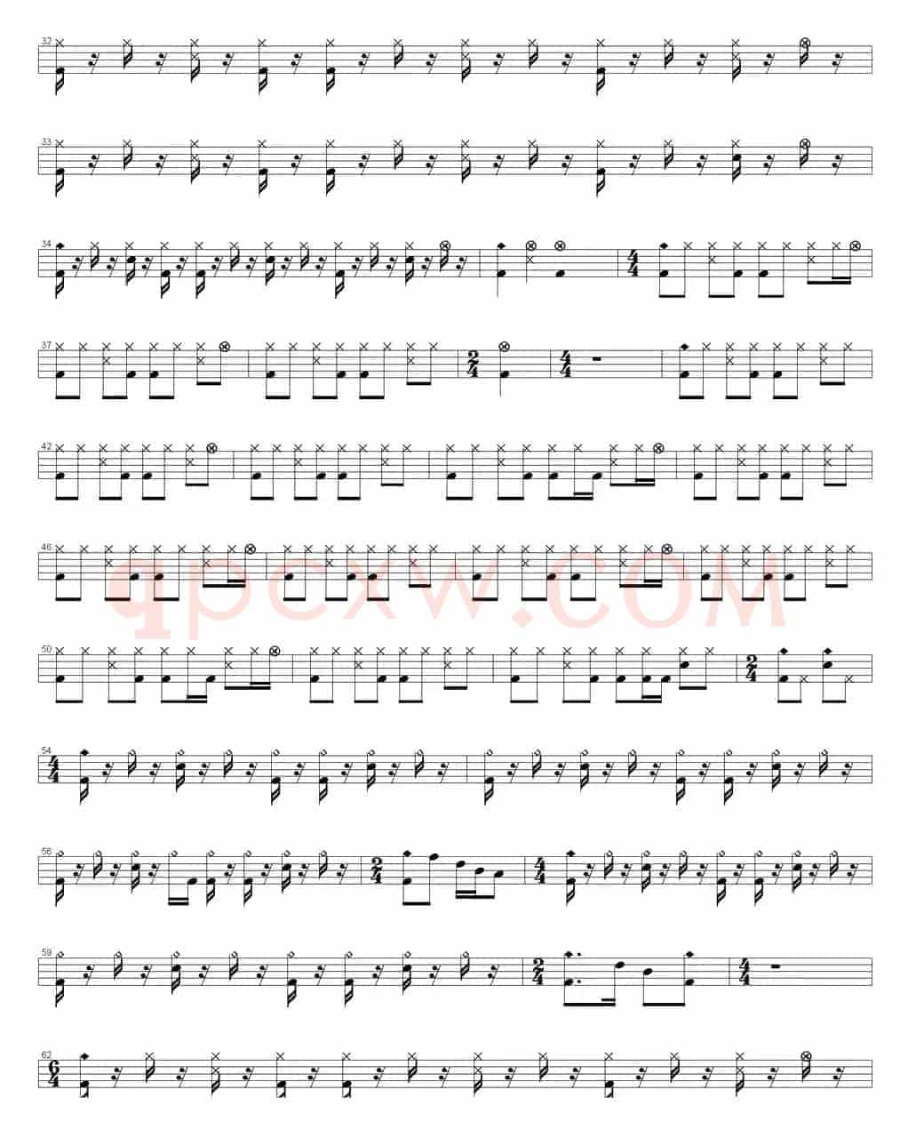 爵士鼓谱：Bryan Adams - Please forgive me