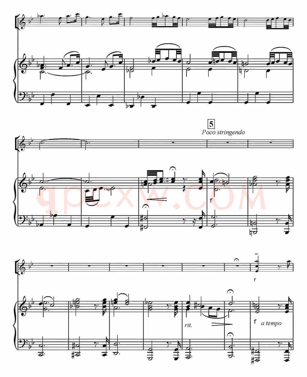 Adagio（G小调柔板、小提琴+钢琴伴奏）