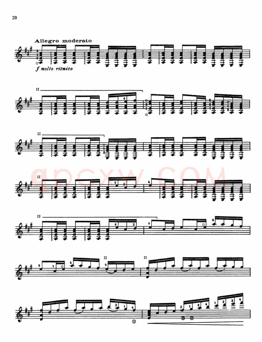 Joaquin Rodrigo Music for Guitar（罗德里戈吉他音乐P12-21）（古典吉他）