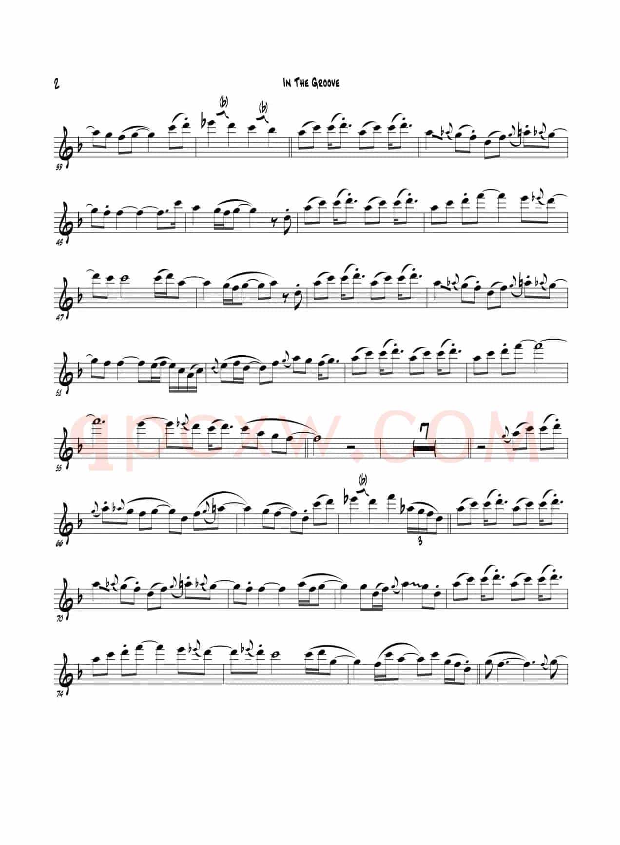 In The Groove（次中音萨克斯）