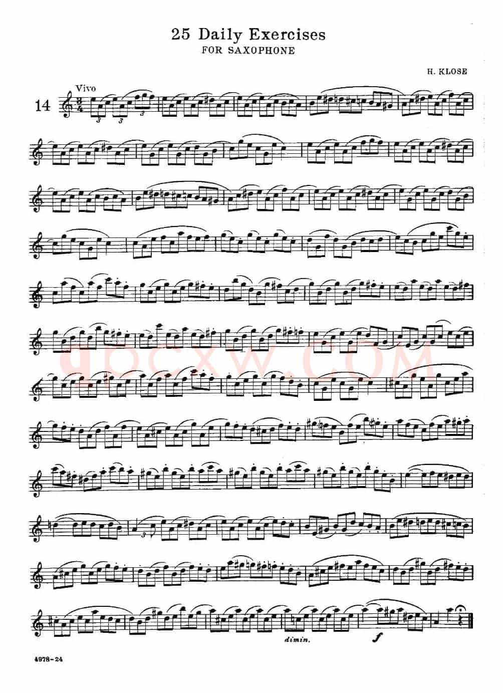 klose - 25首萨克斯练习曲（14）