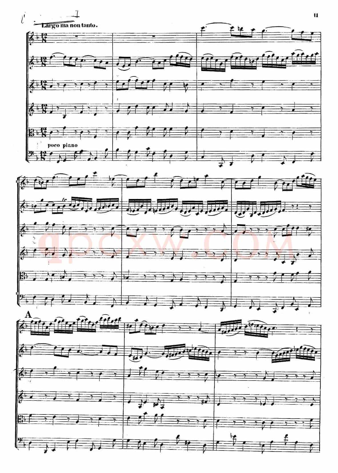 CONCERTO A DUE VIOLINI.（巴赫D小调二重协奏曲总谱）