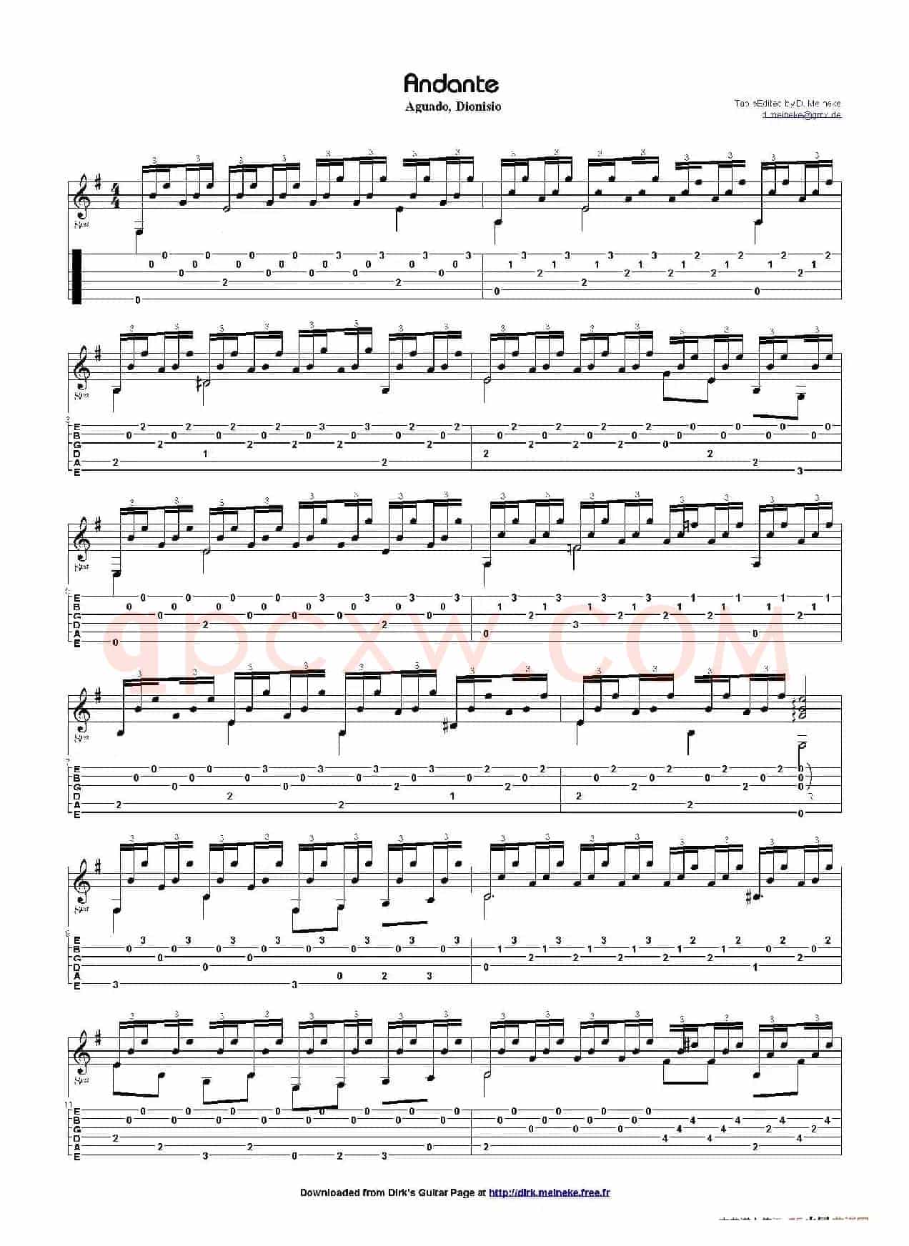 aguado andante 3（古典吉他）