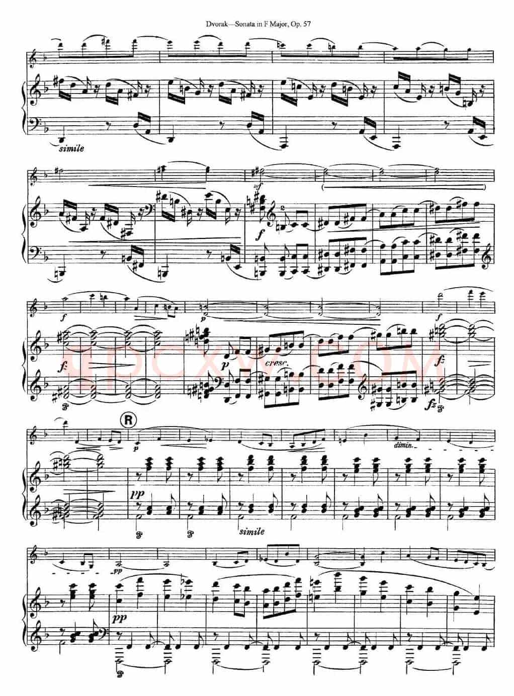 Violin Sonata Op.57（小提琴+钢琴伴奏）