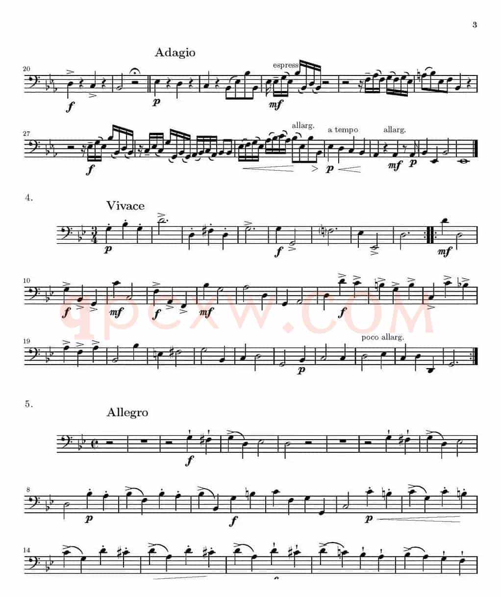Op.6 VIII. Concerto Grosso（大协奏曲）（四重奏大提琴分谱）