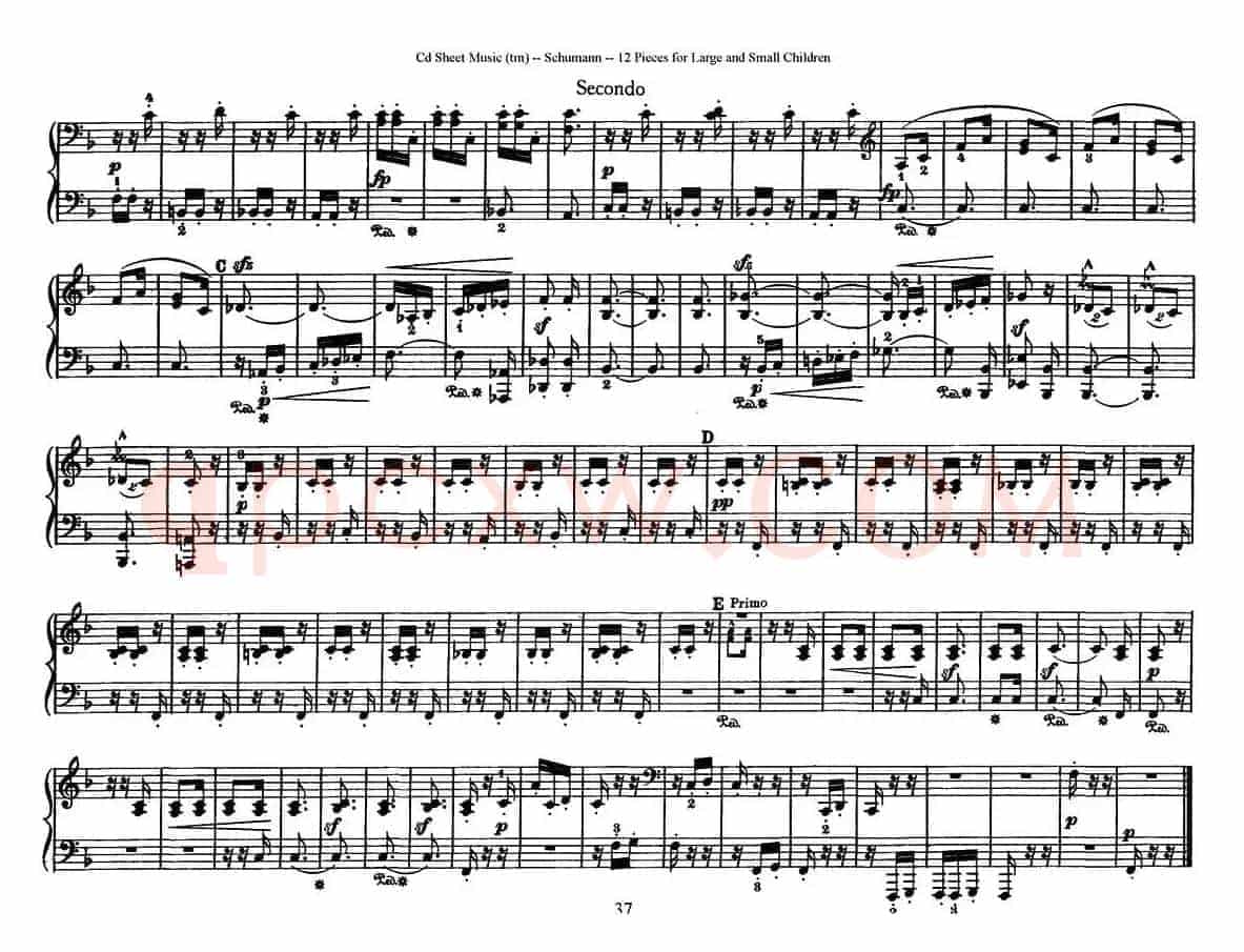 12首为孩子们而作的四手联弹曲 Op.85（四手联弹）（10）