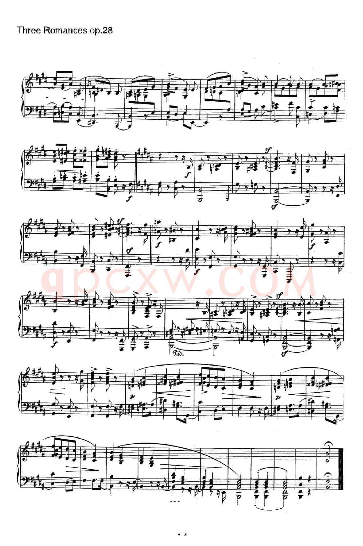 3 Romances Op.28(3首浪漫曲·Ⅲ)