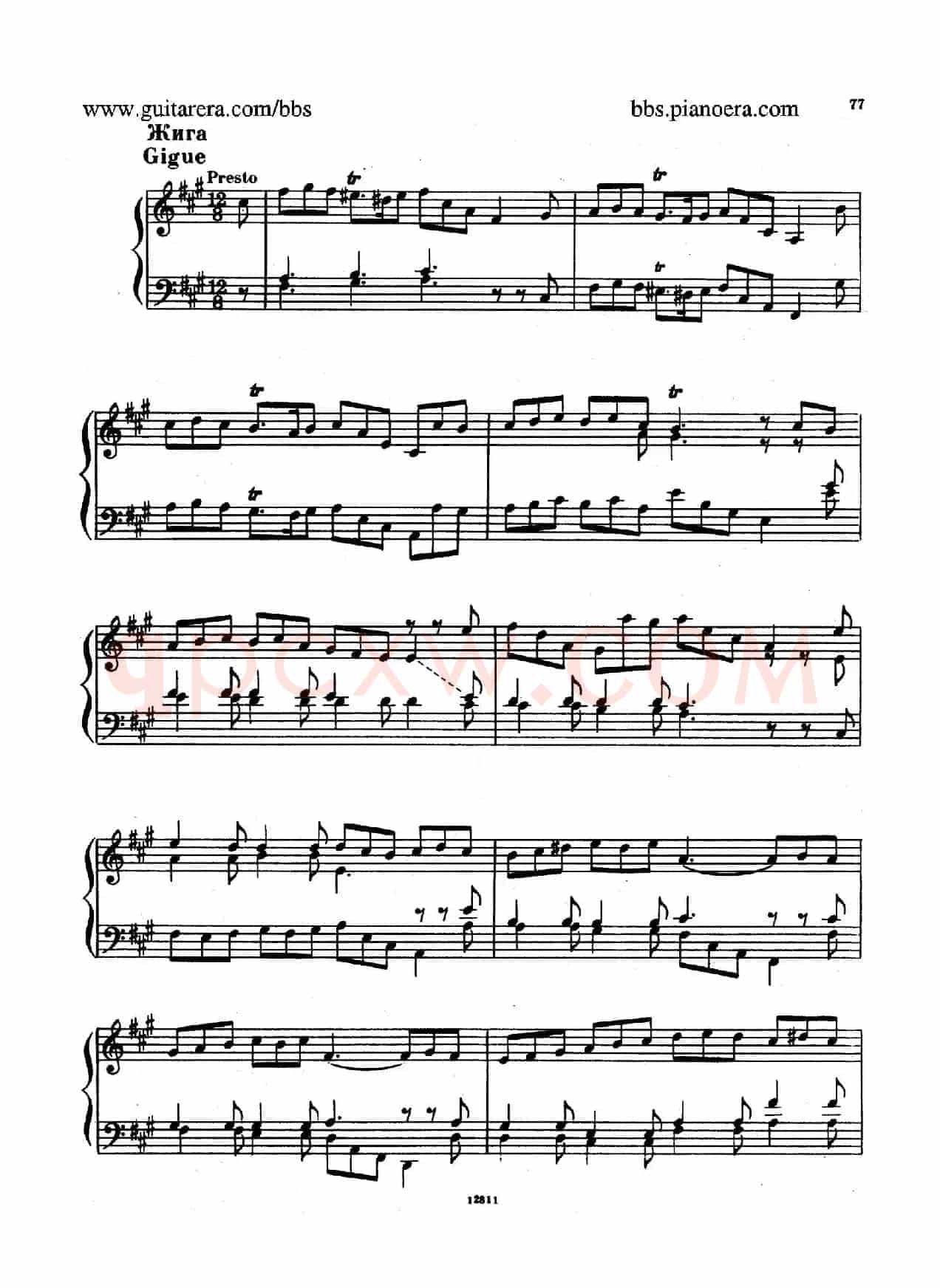 Suite No.6 in f-sharp Minor HWV 431(升f小调第六组曲)