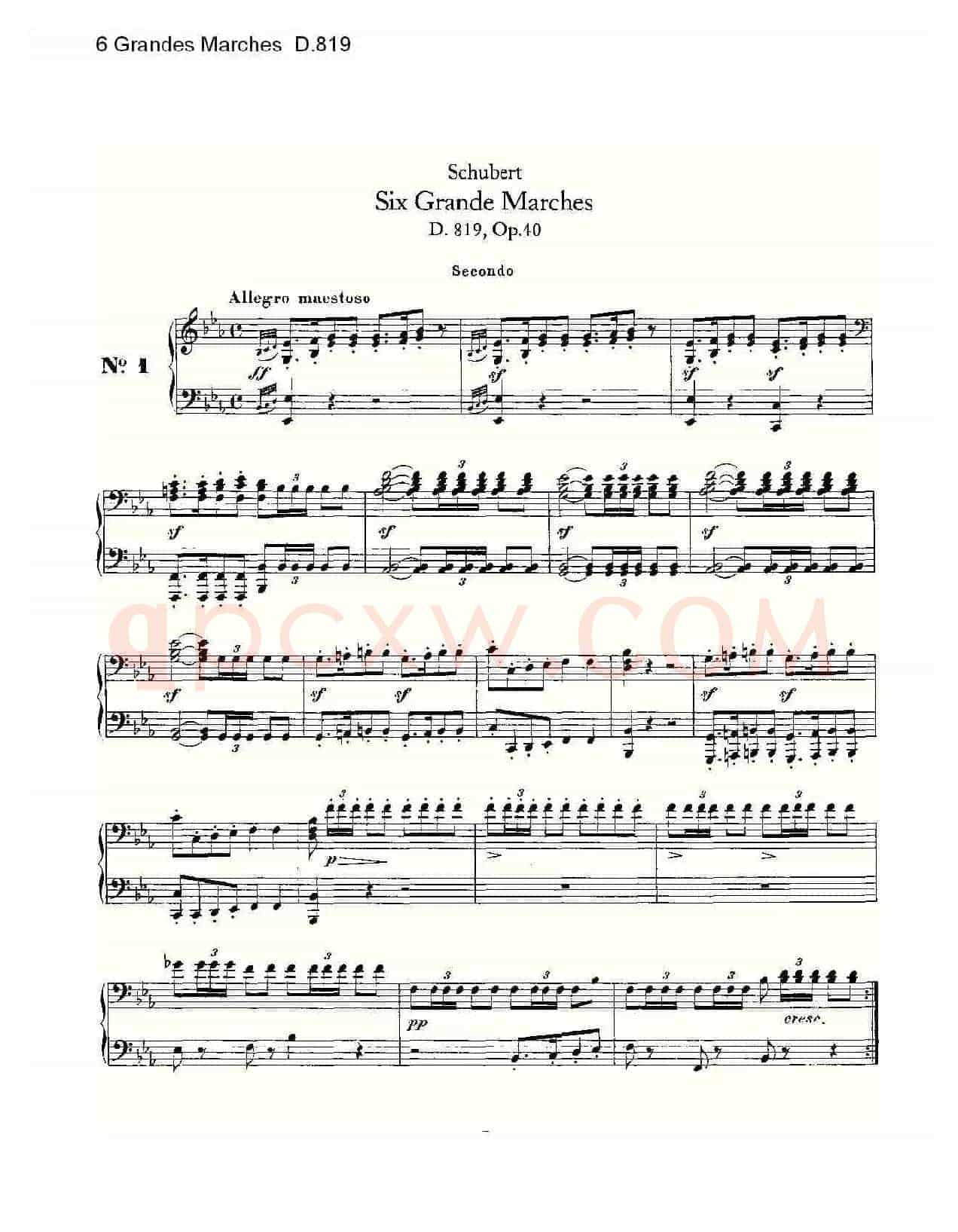 6 Grandes Marches D.819(6 贵族进行曲 D.819)
