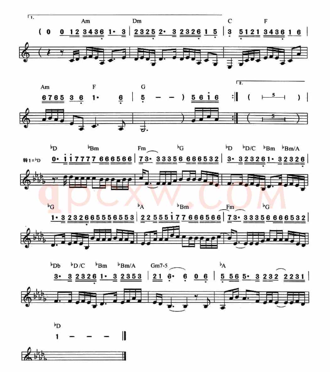 囚鸟（线简谱混排版）