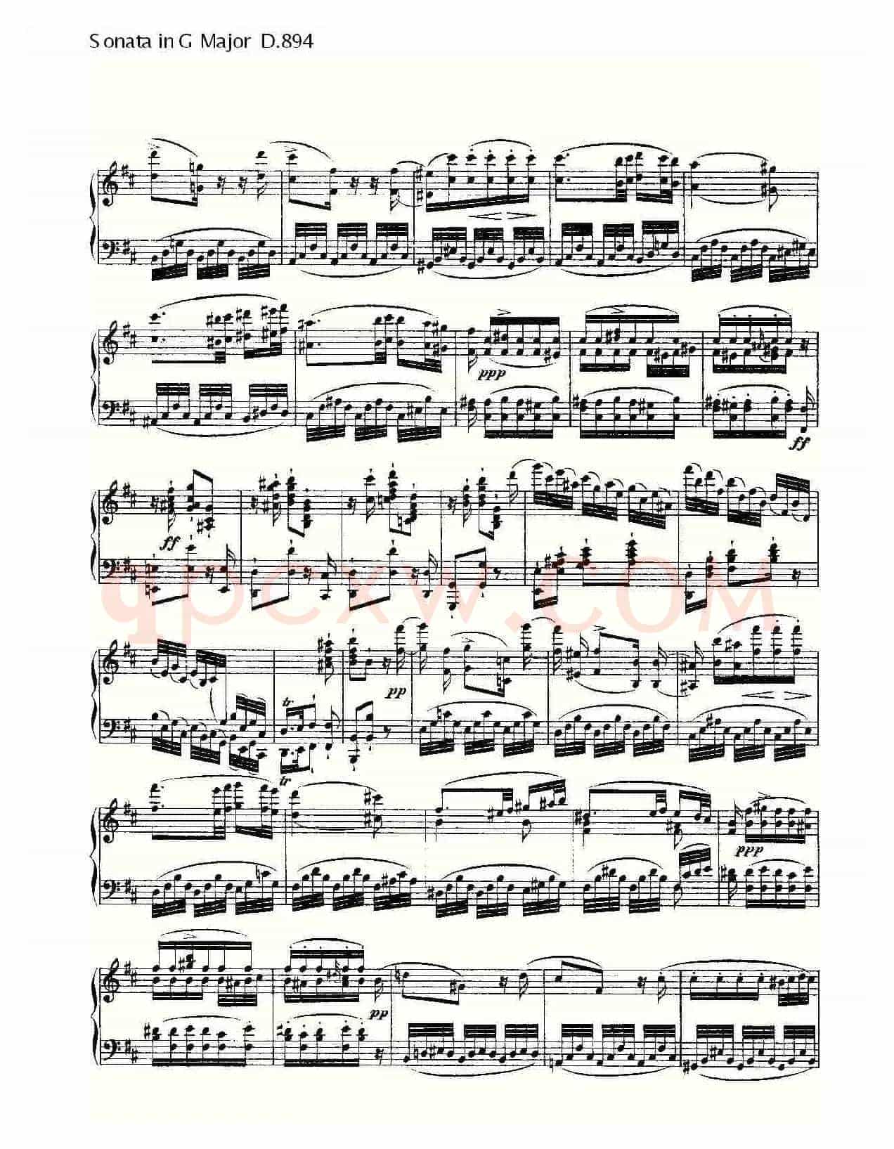 Sonata in G Major D.894(G大调奏鸣曲 D.894)