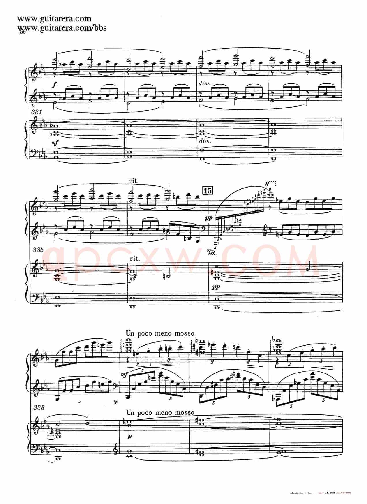 c小调第二钢琴协奏曲 Op.18(双钢琴·第一乐章)