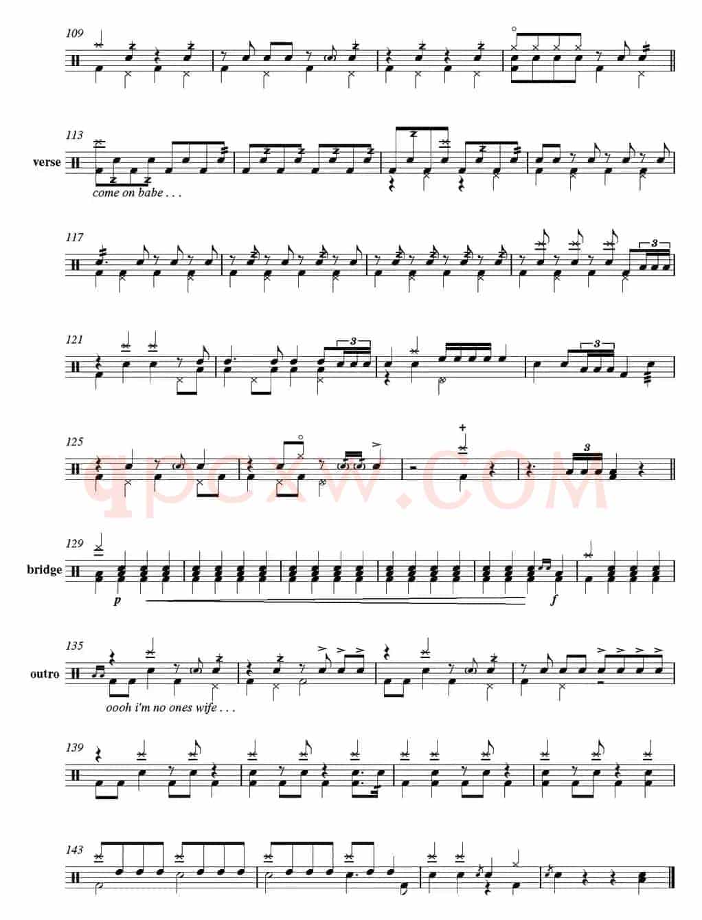爵士鼓谱：Chicago - all that jazz