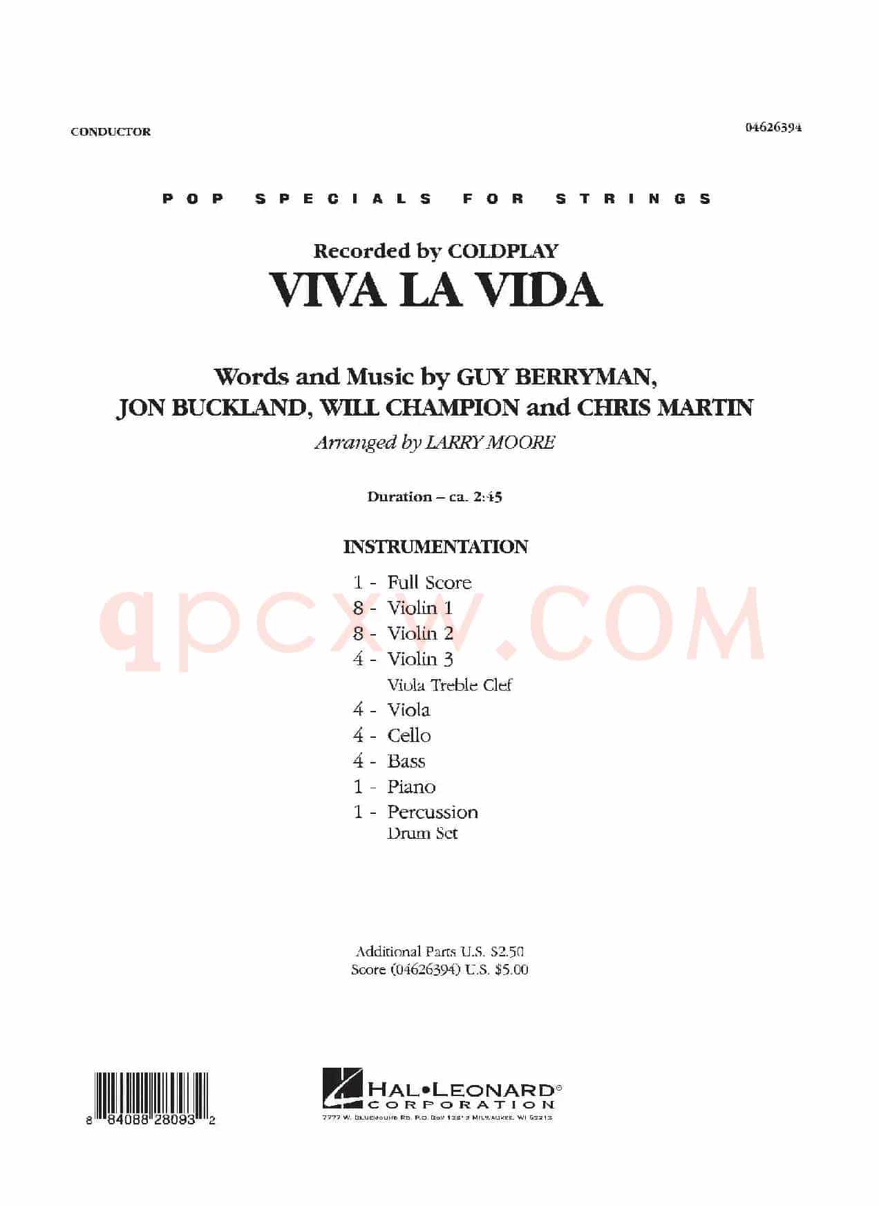 VIVA LA VIDA（总谱）
