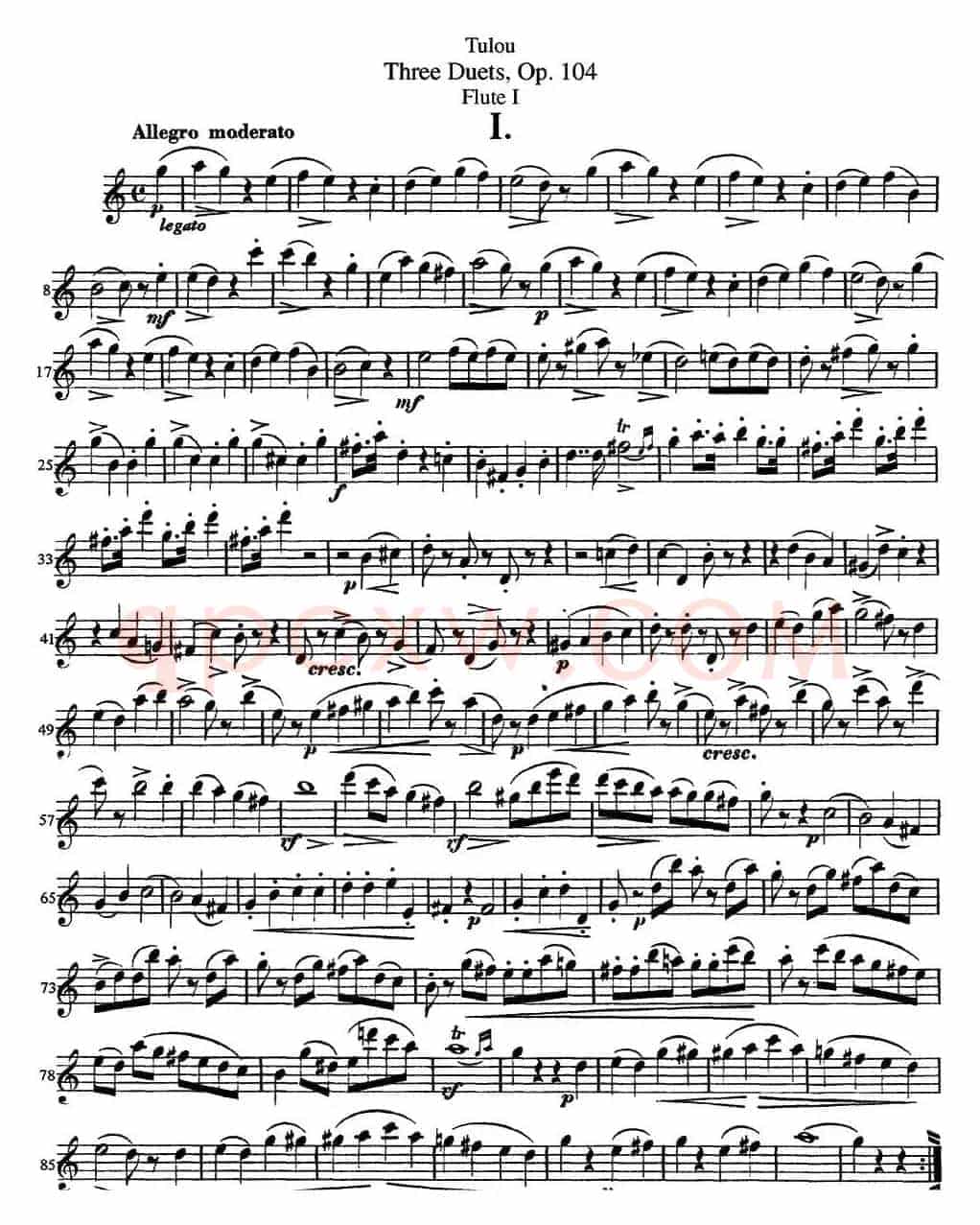 图露三首长笛简易重奏曲Op.104（Flute 1）（NO.1）