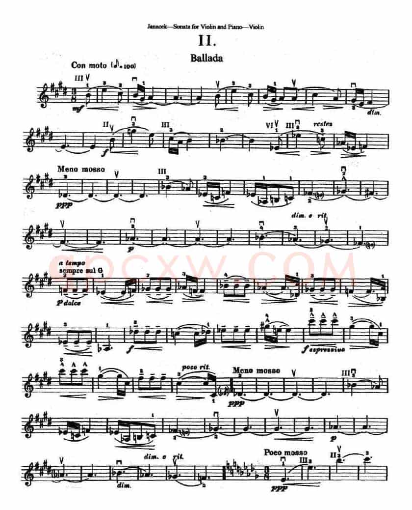 Sonata for Violin and Piano（奏鸣曲）