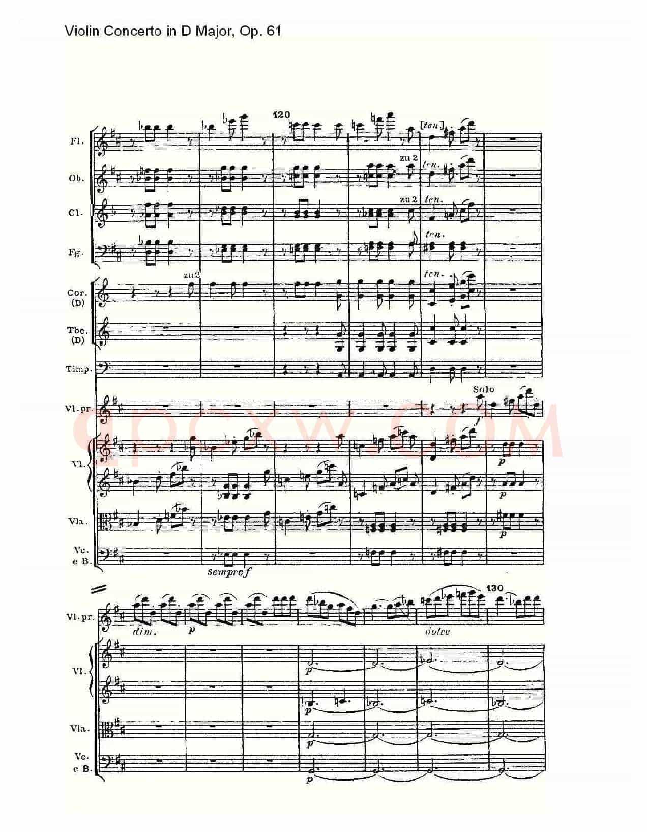 D大调小提琴协奏曲 Op.61第三乐章