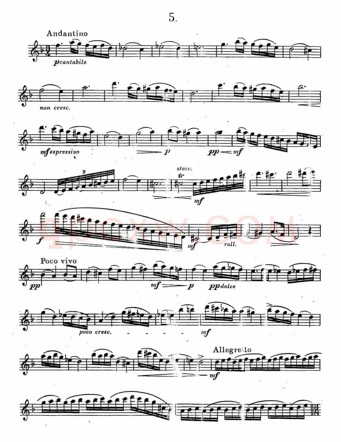 奇特克-萨克斯练习曲之五（ETUDY PRO SAXOPHON - FR ZITRK.op.3）