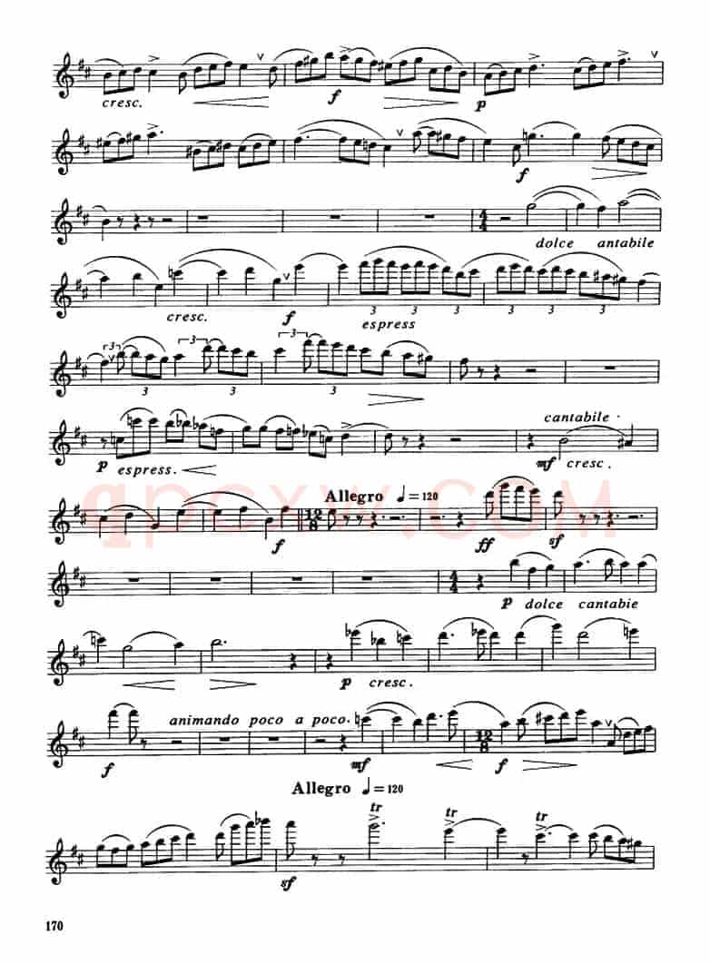 Glazunov Op.109（格拉组诺夫协奏曲Op.109）（中音萨克斯分谱）