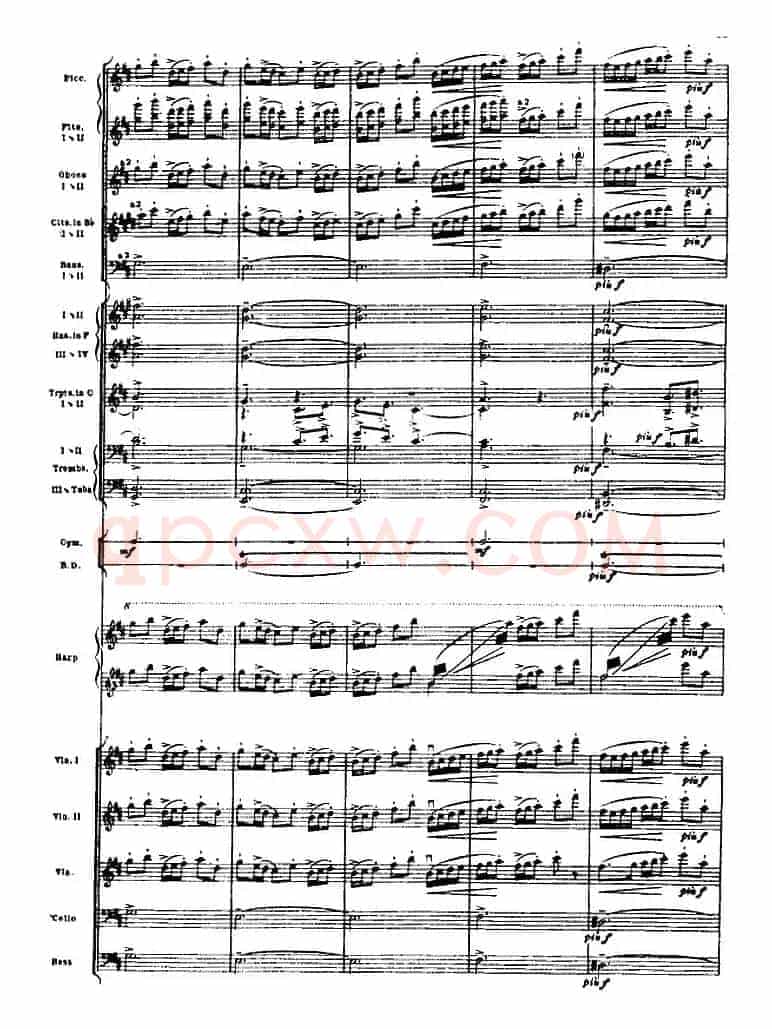 浦塞尔主题变奏与赋格曲（P31-P65）（管弦乐队总谱）