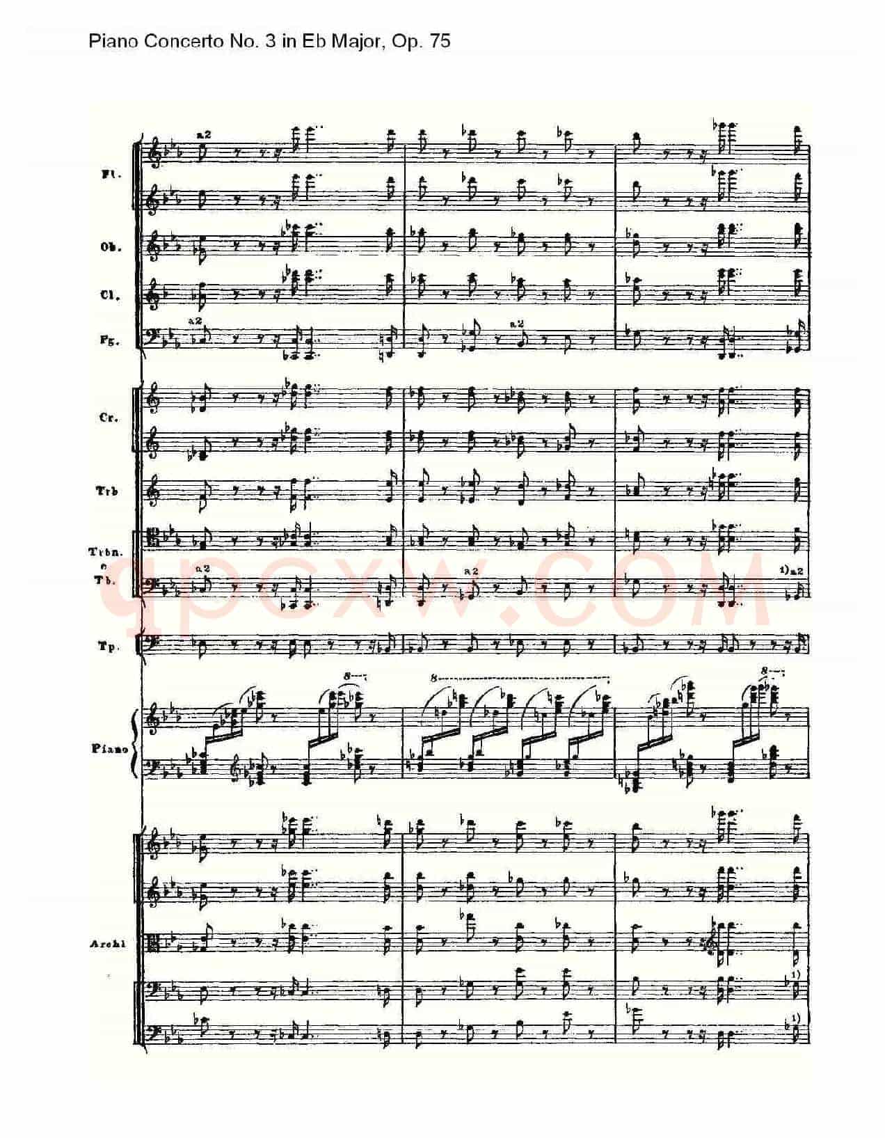 Piano Concerto No.3 in Eb Major, Op.75（Eb大调第三钢琴协奏）