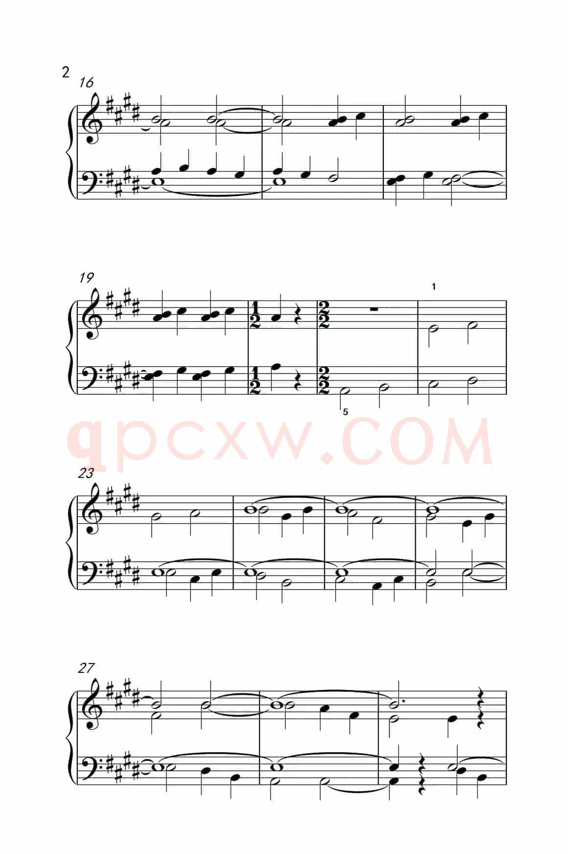 带持续音的卡农（巴托克 小宇宙 钢琴教程 2）