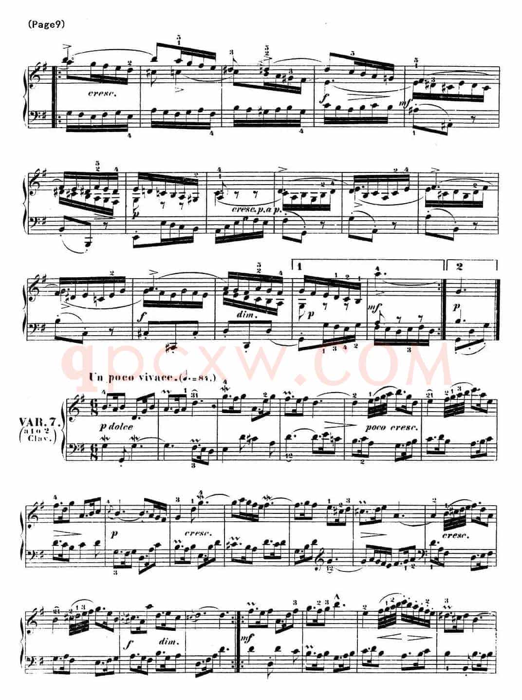 哥德堡变奏曲 巴赫 Goldberg Variationen BWV988