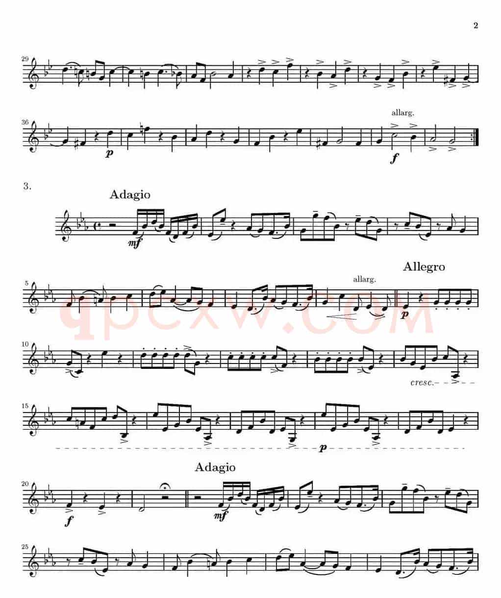 Op.6 VIII. Concerto Grosso（大协奏曲）（四重奏第二小提琴分谱）