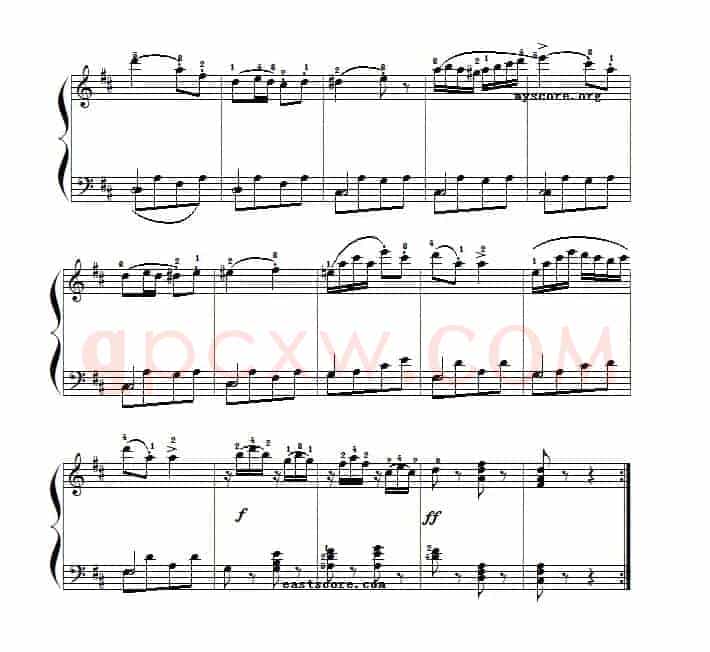 车尔尼《小钢琴家》(Czerny 823)第54首(曲谱及练习提示)