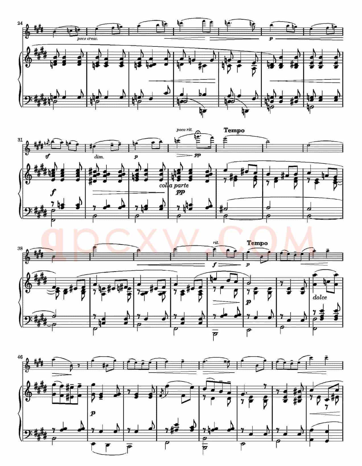 Salut d'Amour Op.12（爱的致意）（长笛+钢琴伴奏）