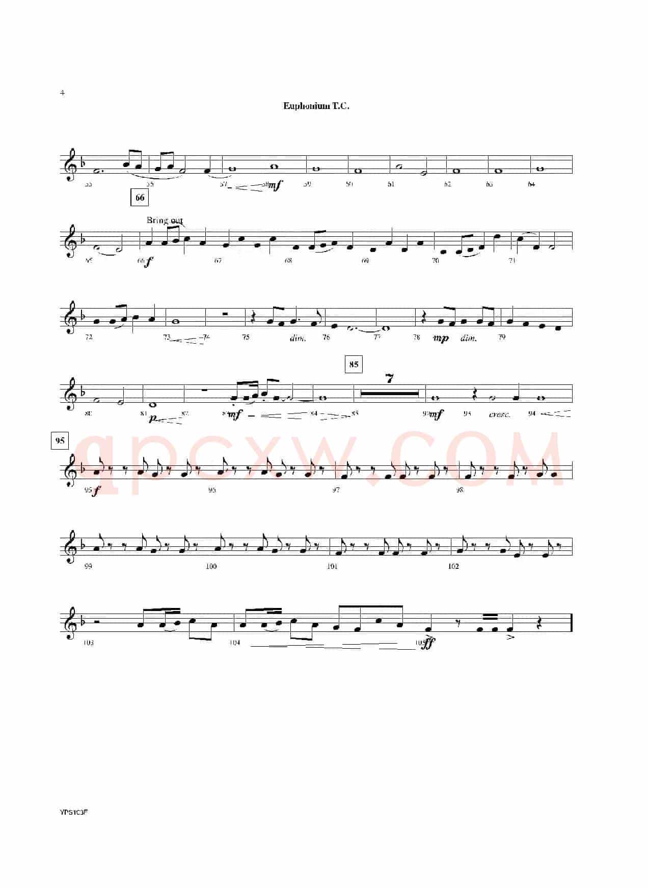 Dance of Harlequins（次中音号分谱）