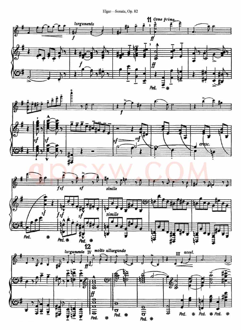 Violin Sonata Op.82（小提琴+钢琴伴奏）