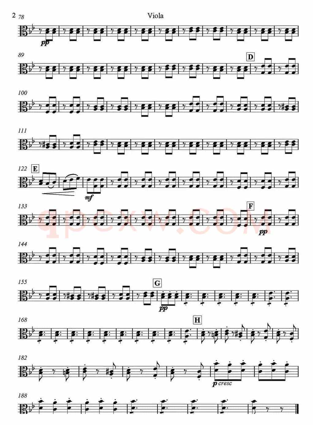 Brindisi(Traviata) 饮酒歌（管弦乐）（中提琴分谱）