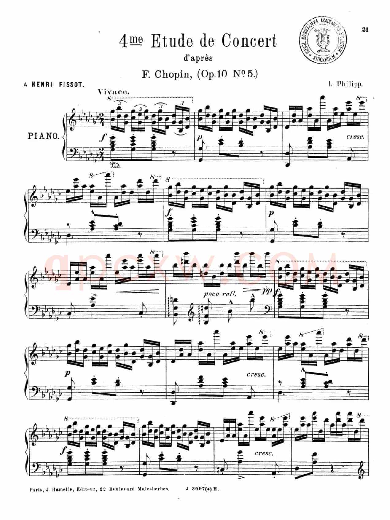 6 Etudes de Concert（6首音乐会练习曲·4）
