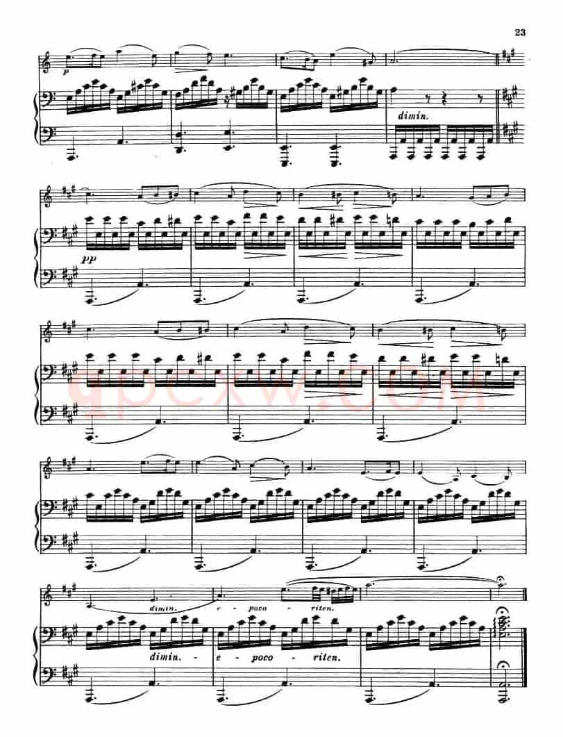 NOCTURNE（夜曲）（布格缪勒作曲版）（小提琴+钢琴伴奏）