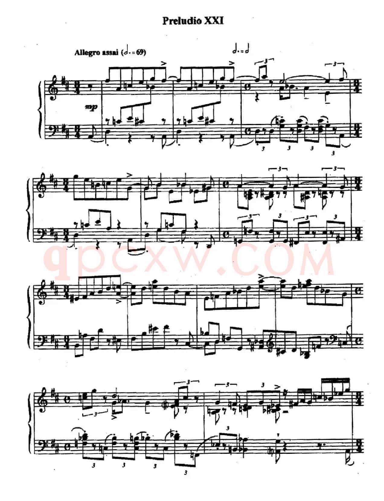24 Preludes and Fugues Op.82（24首前奏曲与赋格·21）