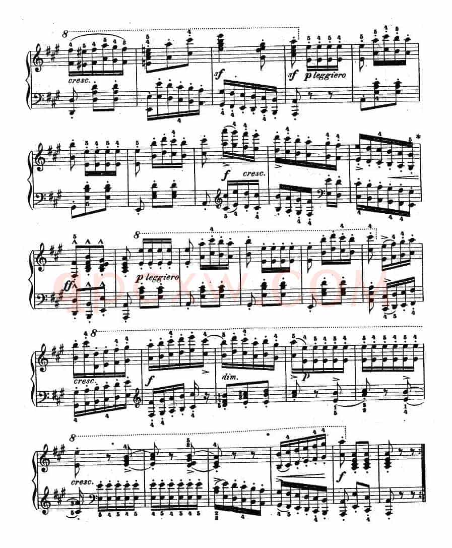 《车尔尼钢琴八度练习曲》OP.553-3