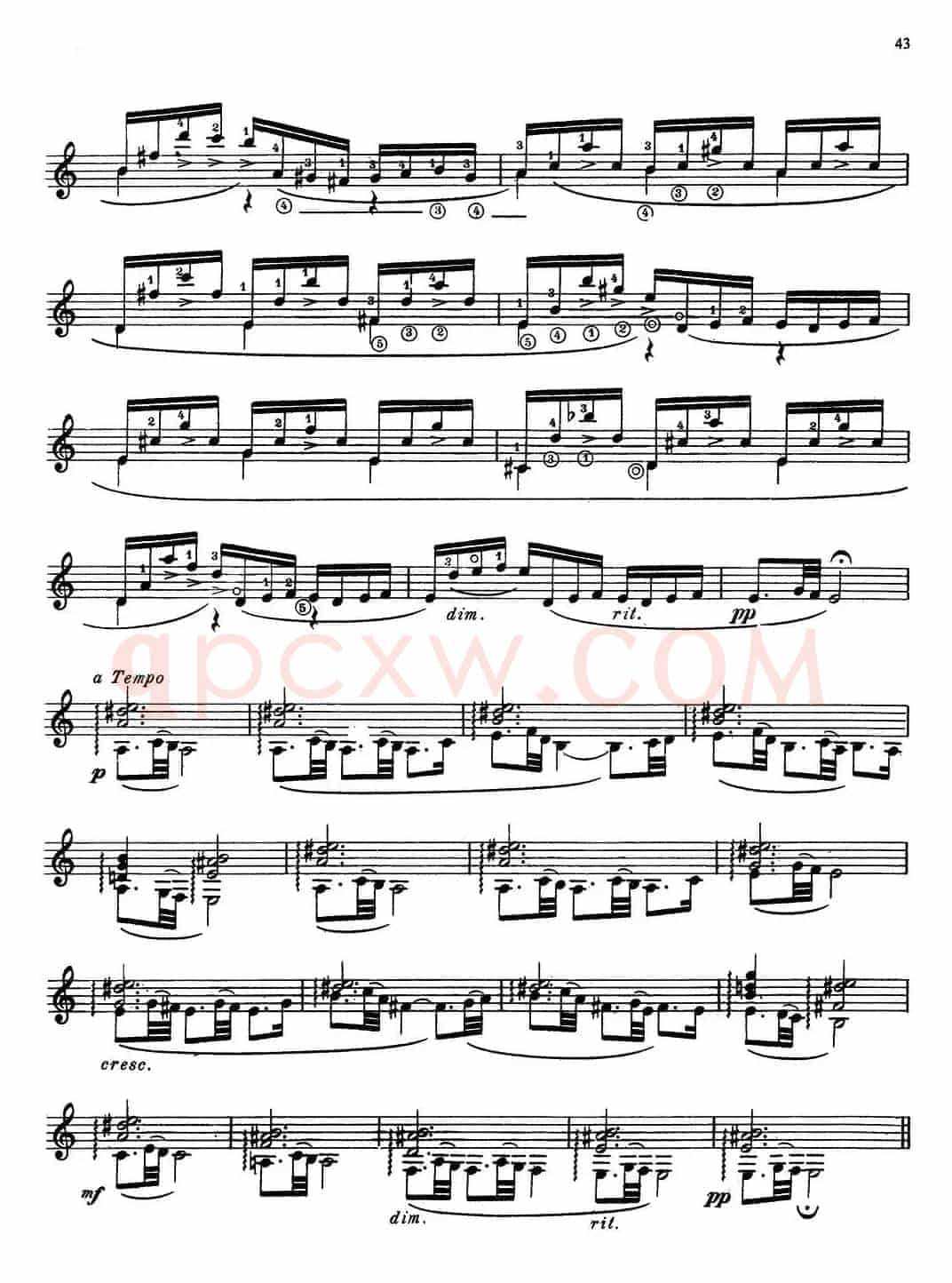 Joaquin Rodrigo Music for Guitar（罗德里戈吉他音乐P38-46）（古典吉他）