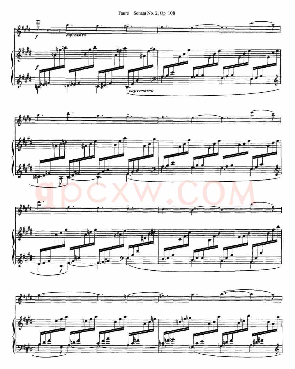 Violin Sonata No.2 Op.108（小提琴+钢琴伴奏）