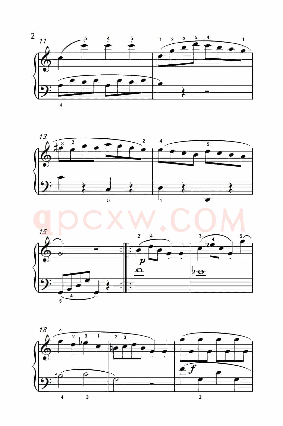 小奏鸣曲（老年大学 钢琴教程 3）